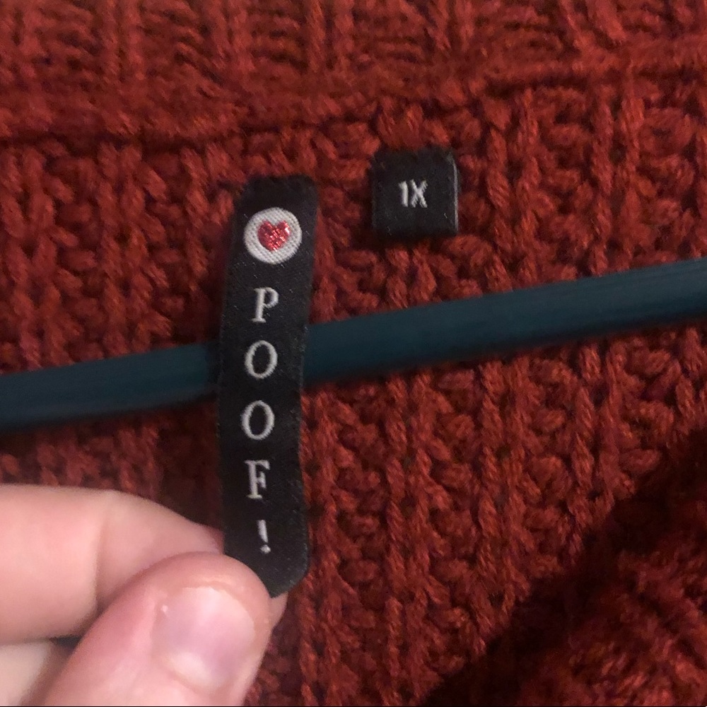 Super Comfy Poof! Red Knitted Sweater Dress - Picture 5 of 5